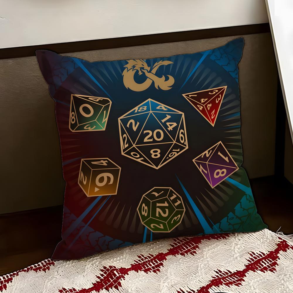 DDungeons  Dragons Game Cushion Cover Reversible Soft Durable Pillow Cover Home  Car MultiScene Use for Daily Comfort