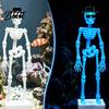 Interactive Skeleton Aquarium Decor Dancing Bubbler with Adjustable Air Flow Underwater 3D Printed Creative Fish Tank Ornaments Powered Moving Skull