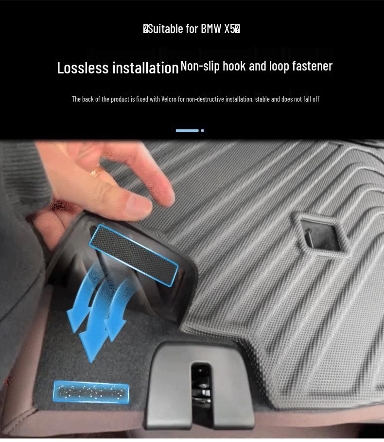 BMW X1/X5 TPE Waterproof Trunk Mat & Rear Seat Protector