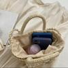 Yogodlns Stroh Handgefertigt Sommerurlaub Gewebt Damen Floral Dekor Kleine Umhängetasche Böhmisch Strand Reise Korb Crossbody Taschen