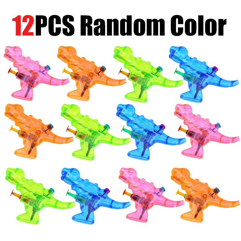 6/12PCS Dinosaur Water Gun Random Color Plastic Squirt Gun Summer Pool Beach Backyard Party Favors Carnival Giveaways Supply ZYF