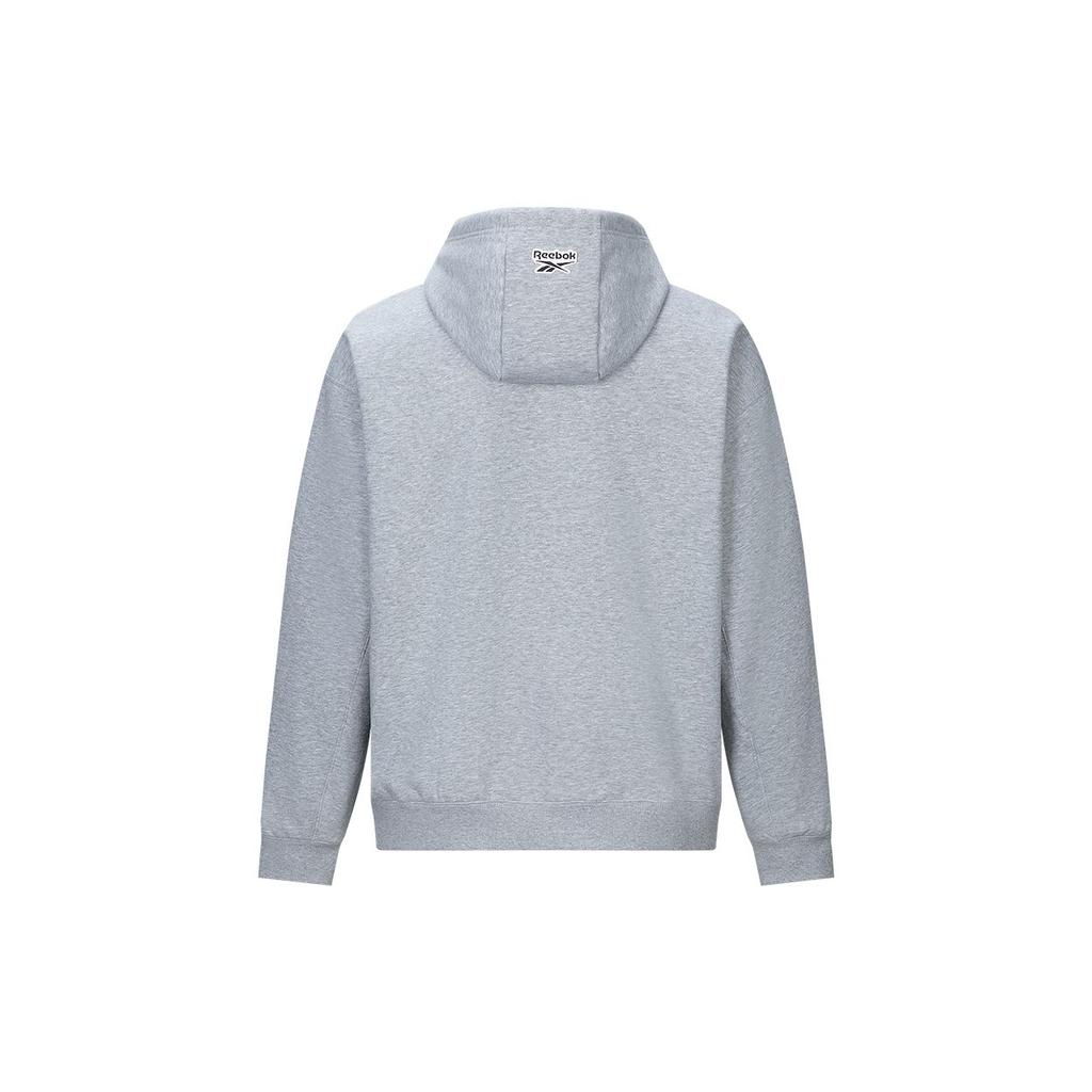 Reebok Comfortable Versatile Hooded Zip-Up Long Sleeve Jacket Unisex Jackets Light-Gray 24FRC109UGG3