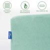 Fitted sheet 160x200 elastic JERSEY 100% COTTON light turquoise