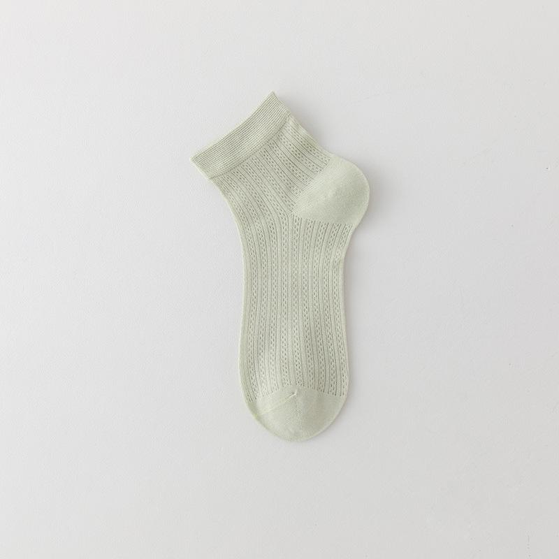 Women's Ultra-Thin Mulberry Silk Ankle Socks - Breathable, Mesh, Ballet Style, Summer Mid-Calf Length