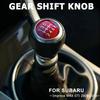 6 Speed Manual Leather Gear Stick Shift knob for Su=bar=u Impreza WRX STI 2009 2010 2011 2012 2013 2014 2015 2016 2017 2018 (Red-Down-R6)