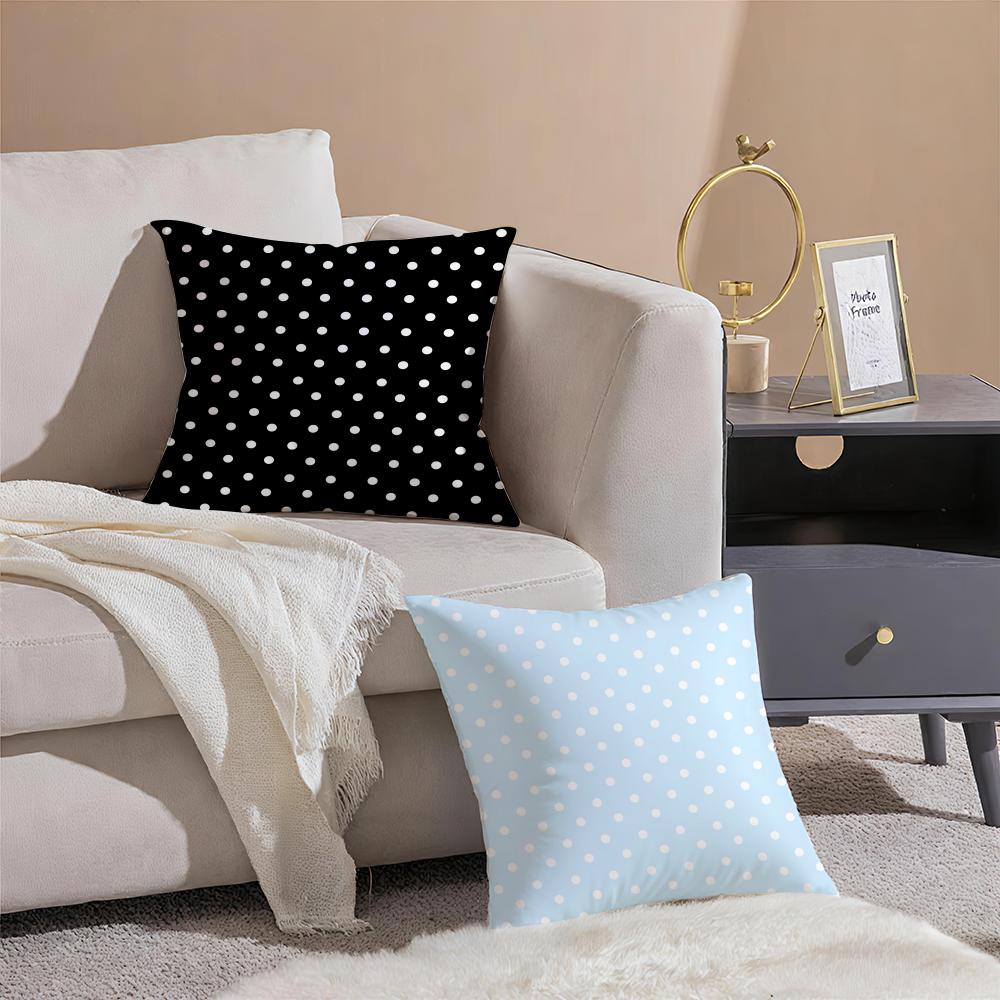 Casual Solid Colored Small Wavepattern Design Cushion Cover Throw Pillow Cover Hidden Button Durable Polyester Chair Cushion