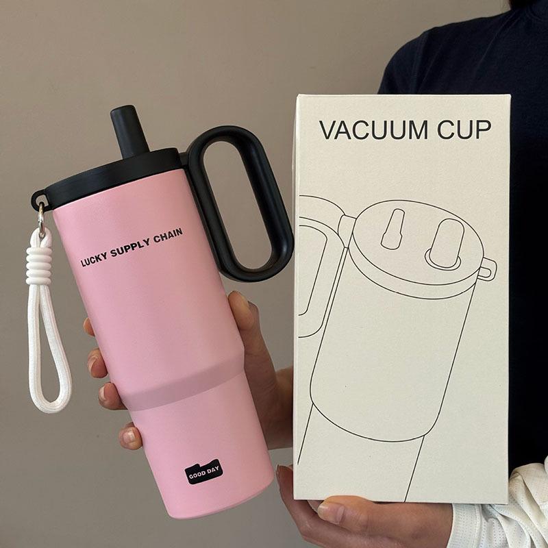 Twilight Ice Shield Insulated Cup, Large Capacity Stainless Steel Water Bottle for Men and Women, Customizable Design.