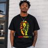 Lion Juneteenth Black History Afro Flag Vintage Men's Graphic T-Shirt