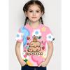 Kids' T-Shirt Animals Boys and Girls Capybara Children's T-Shirt 3D Print Top Loose and Comfortable Gradient Children