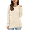 Women's Long Sleeve Ribbed T-Shirts Comfy Loose Crewneck Dressy Casual Blouse Knit Going Out Tunic Tee Tops