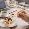 Kreativer Bunter Glas-Dessertlöffel Hitzekältebeständig Langer Griff Kaffeelöffel Ins-Stil Rührlöffel Café