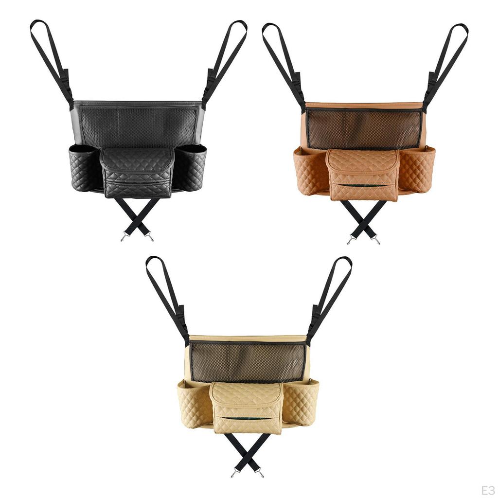 Car Pocket Handbag Holder between Seat Easy to Install Center Replace Consoles Organizers