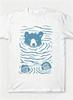 Minimalist Linocut Pastel Bear Nature Art Unisex Graphic Tee