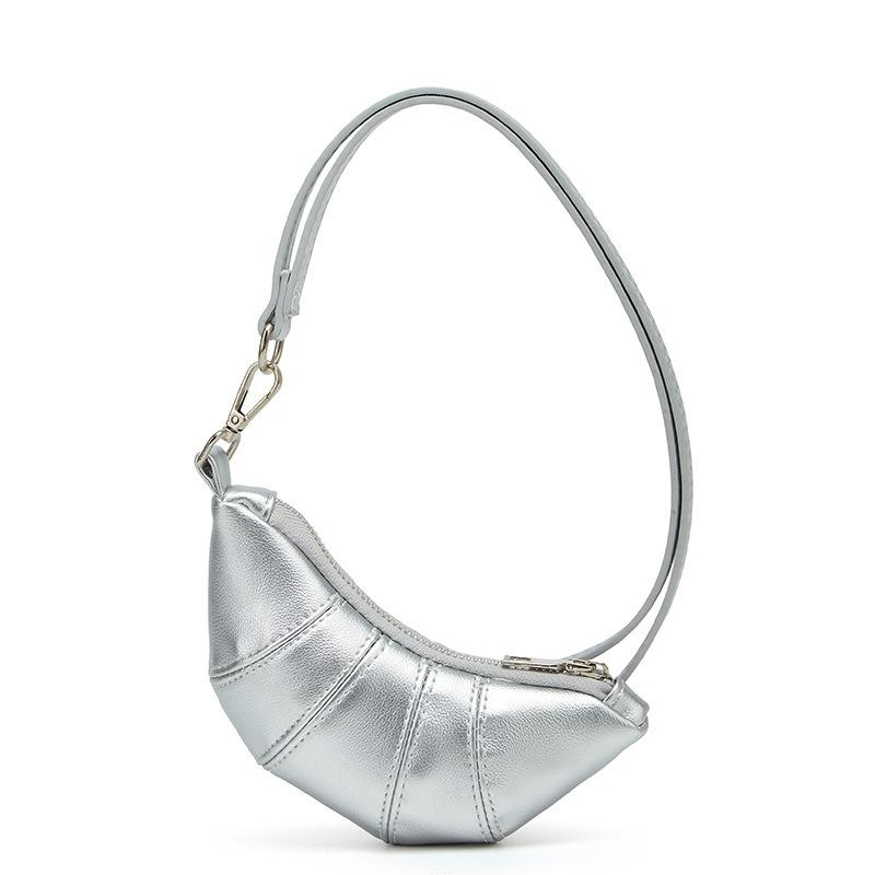 Neck small change bag cute croissant bag design sense niche mini concave shape crossbody lipstick earphone bag