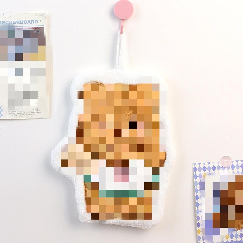 

Мультяшное милое подвесное кухонное полотенце для рук мягкое впитывающее утолщенное для предотвращения выпадения волос ванная комната кухня платок детский кусок ткани для рук One Size