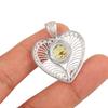 Natural Peridot Gemstone 925 Sterling Silver Jewelry Pendant 1.4" For Women CP-15-3