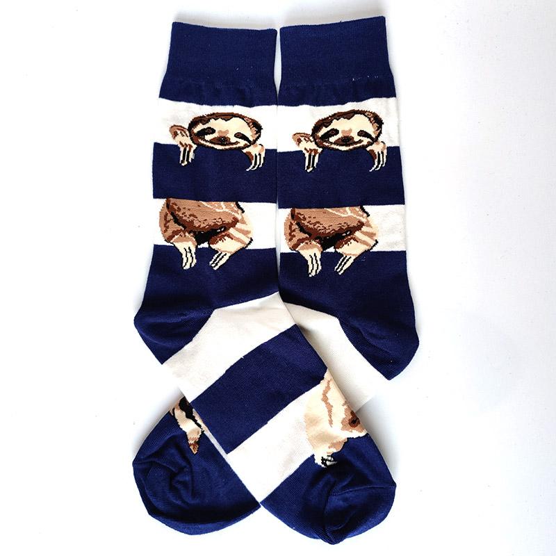 Novelty Happy Funny Men Graphic Socks Cotton Poker Corgi Frog Crazy Burger Piranh Wolf Avocado Eagle Sock