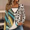 Tops for Women Floral Print Long Sleeve Fake Two‑Piece Top Fall Casual Slim Pullover Women's Long Sleeve Top