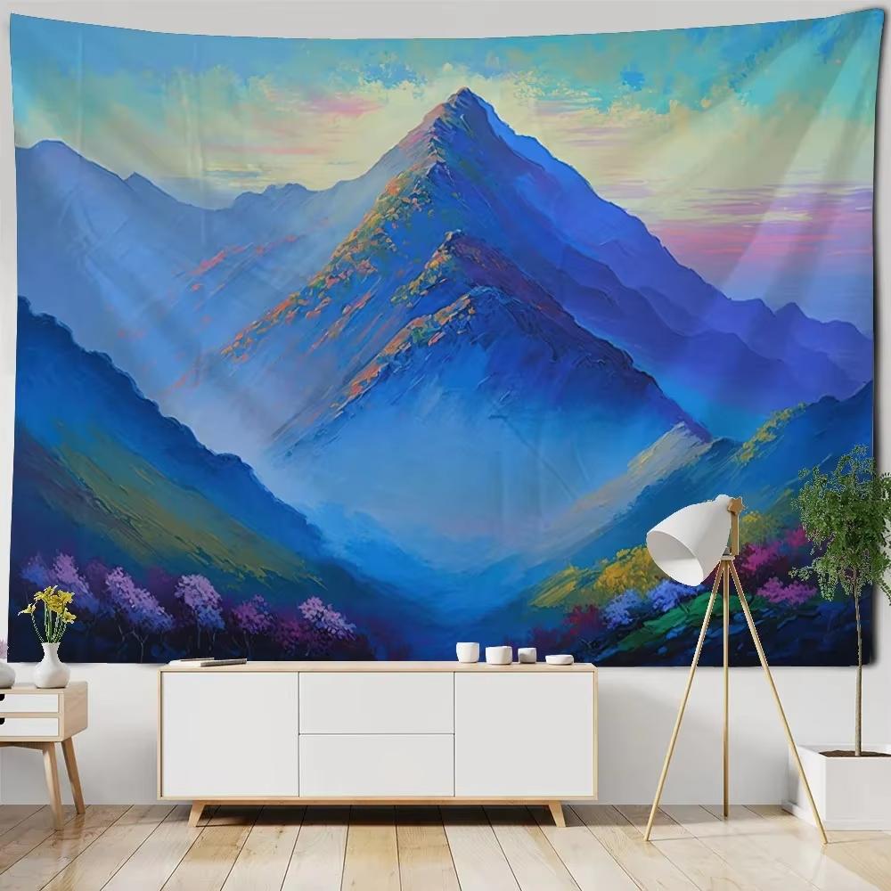 BEPAN Natural Mountain Lake Scenery Seaside Sunset Walldecoration Livingroom Wall Tapestry Sofabedside Entrance Background Room Poster