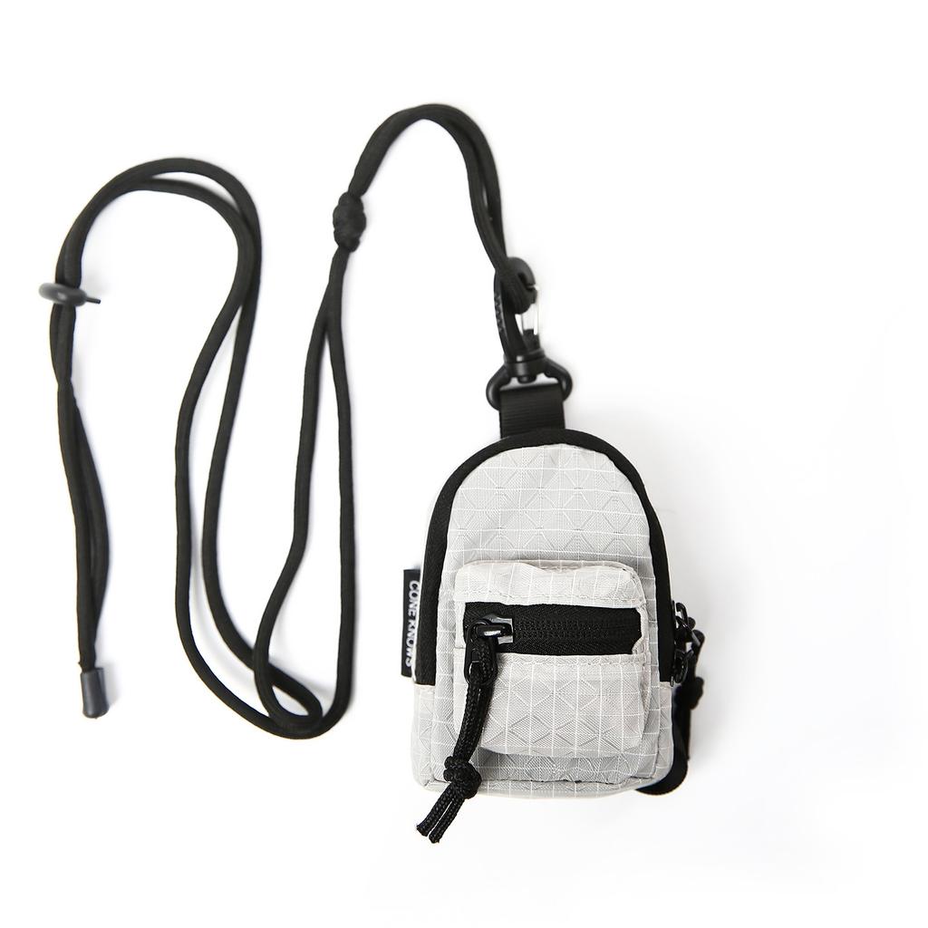 Mini neck bag men's and women's trendy backpack hanging bag messenger bag outdoor portable small backpack mini change earphone bag