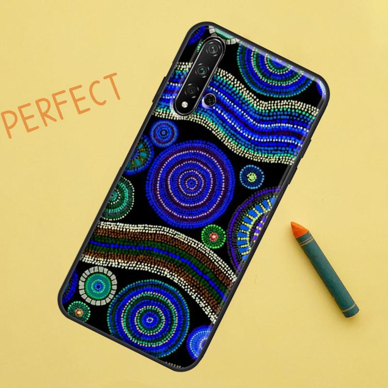 Aboriginal Kunst Druck Für Huawei Nova 12s 11i 7i 8i 12i Y73 Y70 Y90 Y60 Y72 Y61 Y91 9 10 SE P40 Lite P30 Pro Hülle