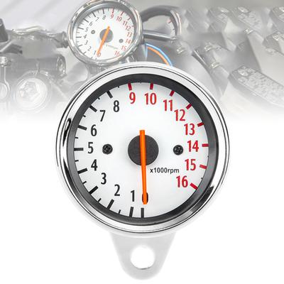 Retro Motorcycle Tachometer Monitoring 1.6W Metal Housing Electronic Inductive Pointers RPM Gauge for Bike Customization
