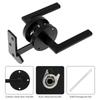 Heavy Duty Double Sided Swinging Gate Latch Black Self Locking Includes Screws Wrench Wood Fence Garden Backyard