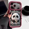Milk tea-drinking Panda Pattern Case For iPhone 17 Pro Max Funda Shockproof Bumper Cover For iPhone 16 Pro Max 15 14 13 12 11 Air 16E