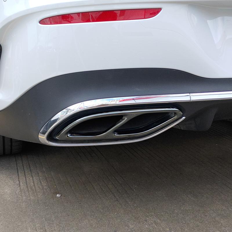 Stainless Steel Black Quad Exhaust Tips for Mercedes-Benz CLA (20 Models)