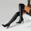 Women's High Heel Boots Autumn and Winter New Pointy Thin Heels Sexy Over the Knee Boots Large Size Women's Shoes