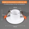 New 50-85mm Air Conditioning Hole Cover White Round Hole Cover Plate Plastic Hole Plug Enhanced Concealment