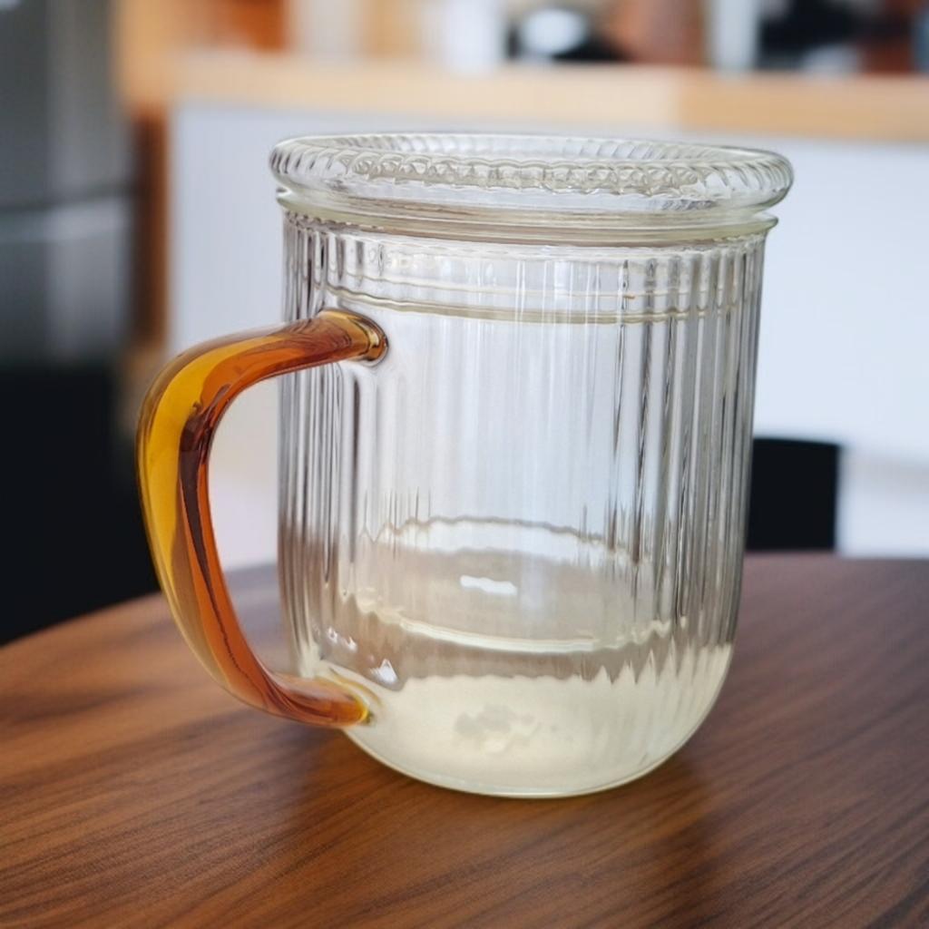 Glass Thermal Mug 0.4L Glass Infuser For Brewing Tea And Herbs
