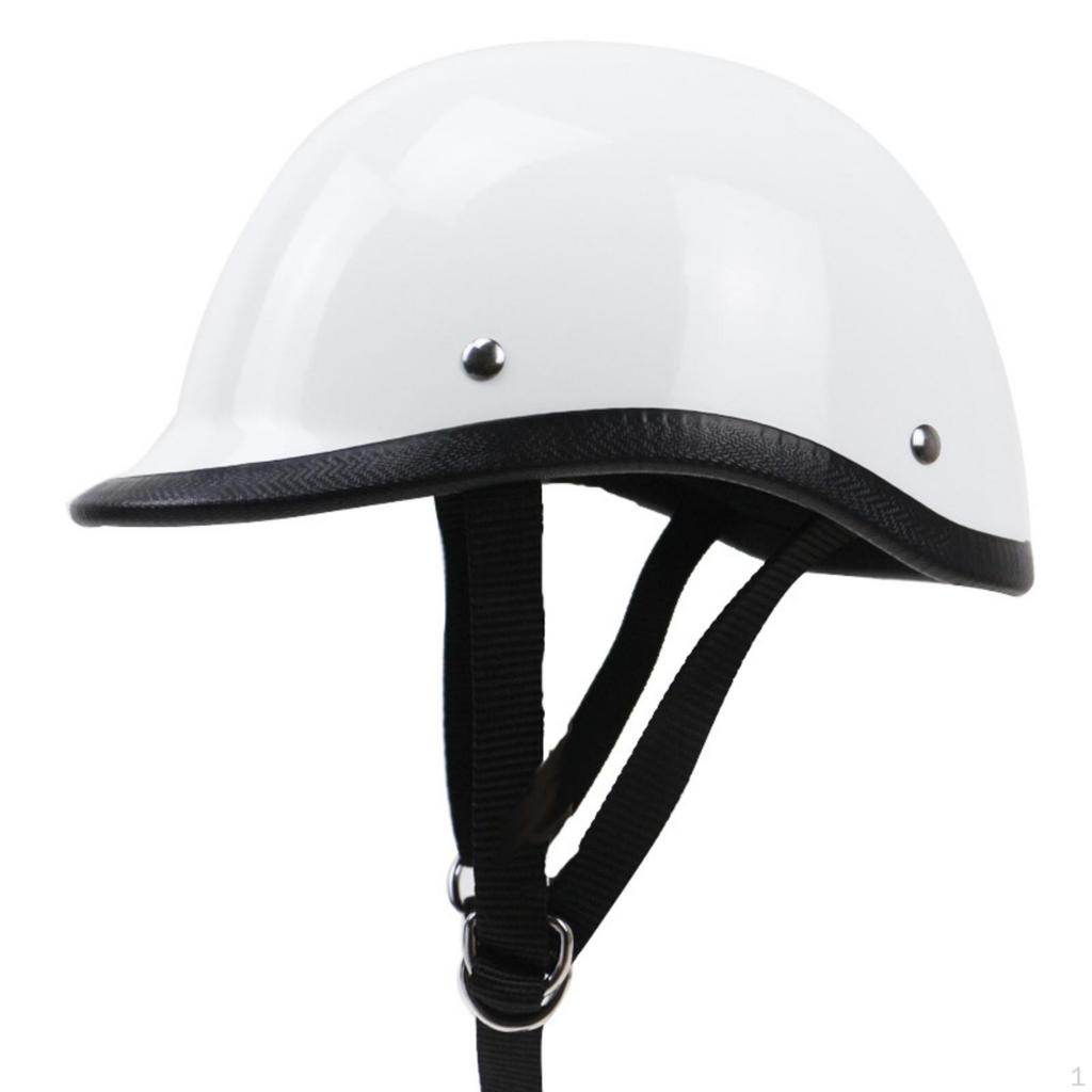 DOT Approved Half Helmet | Matte Black, Open Face, for street cruising S Black