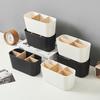 Caixa de Armazenamento de Mesa com 3/4/5 Compartimentos, Suporte para Bancada, Porta-Talheres Oval, Porta-Canetas Lápis Papelaria