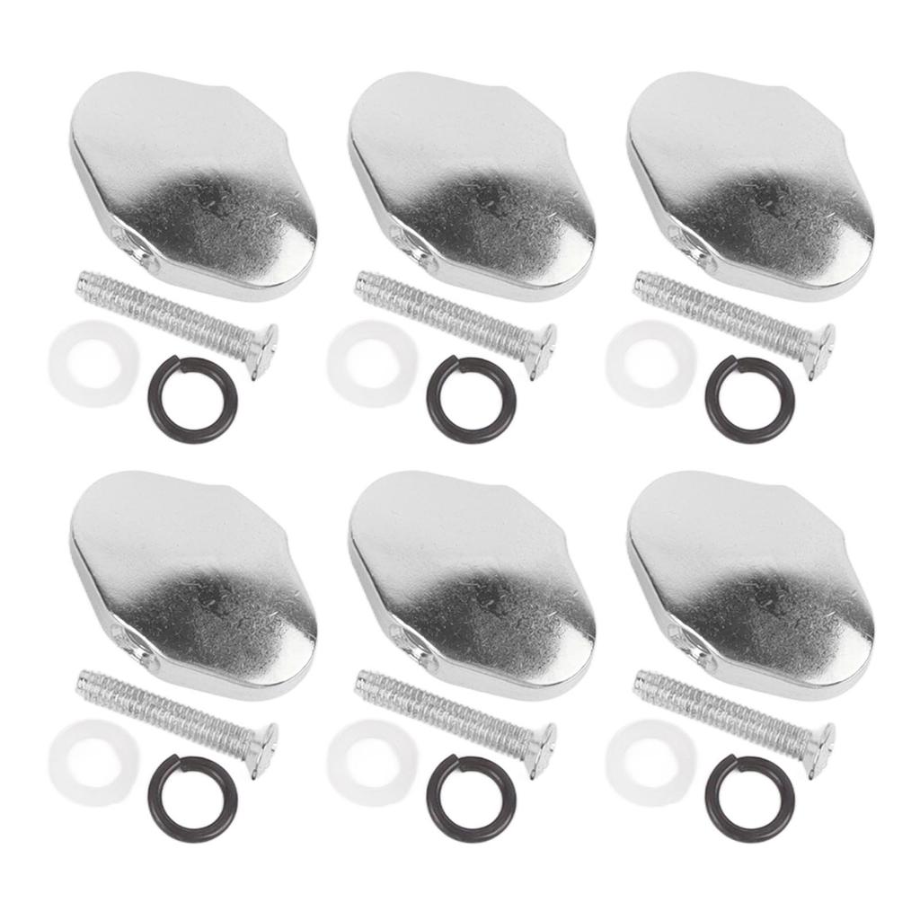 6pcs Guitar Tuning Peg Tuner Machine Head Knob With Screws and Washers for Electric Guitar