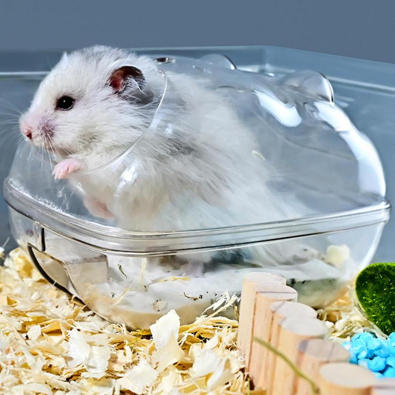 Pudełko do kąpieli piaskowej dla chomika Pudełko łazienkowe dla chomika Habitat do czyszczenia ciała małych zwierząt Dla myszoskoczków Kontener do kąpieli szynszyli
