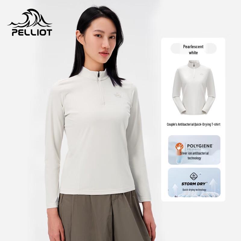 Pelliot Women's Quick-Dry Stand-Collar Long Sleeve T-Shirt