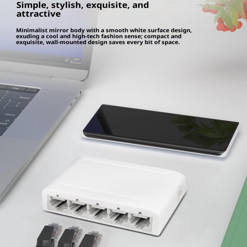 5 Ports/8 Ports 100Mbps Ethernet Fast Switch Rj45 Multi-Port Datennetzwerk-Switch Smart Hub Internet-Injektor-Adapter