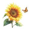 Fun-m109 Painted Sunflower Butterfly Toilet with Bathroom Bathroom Beautification Wall Sticker
