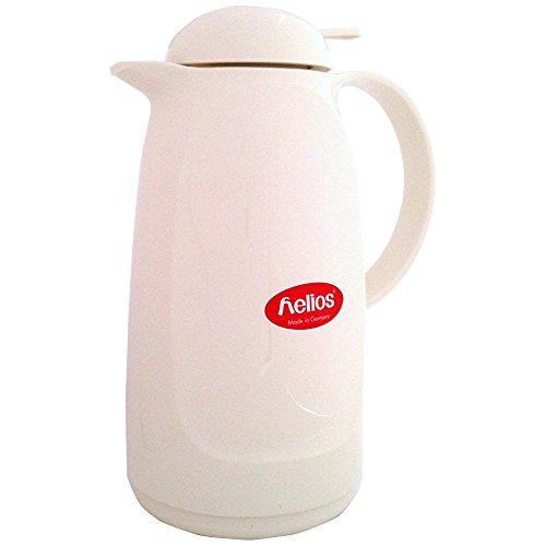 Термос Helios Relax Push со стеклянной колбой, 1 л (белый)