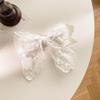Fashion Solid Color Women Lace Hairclip Black White Bow Hair Barrettes Ponytail Hairpin Accessories For Women Hair Decoration