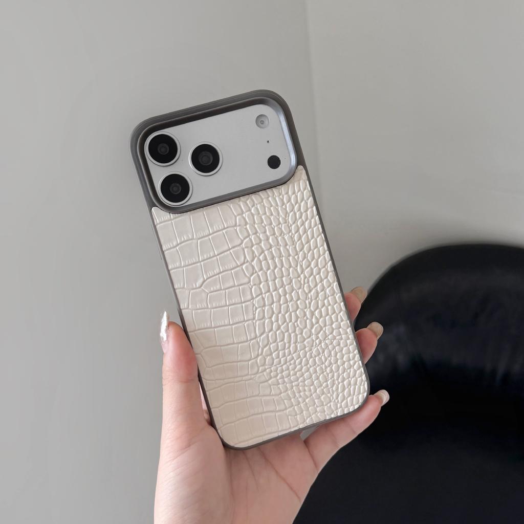 Crocodile Pattern Is Suitable for Apple 17Promax Mobile Phone Case IPhone15Pro Case 12 Trendy Girl
