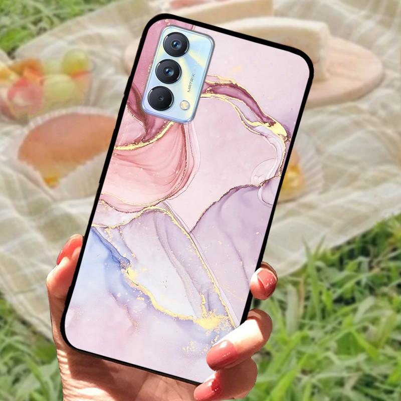 Für Realme GT Master Edition Hülle Marmor bemaltes Cover Weiches Silikon Stoßfeste Handyhülle Für Realme GT Master Hülle Bumper