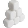 10Pcs White Dices Cube Six Sided Dices with Round Corners 16MM Acrylic Dices for Classroom Board Game Sticker