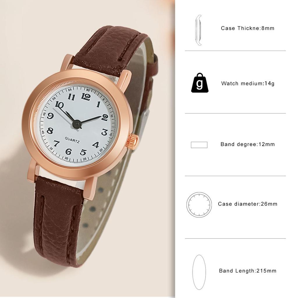 Exquisite Simple Ladies Dress Watch Retro Leather Female Clock Brand Ladies Fashion Mini Design Couple Watch Clock Watch Women
