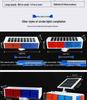 Dual-Sided LED Strobe Traffic Warning Light for Road Construction (Red & Blue)
