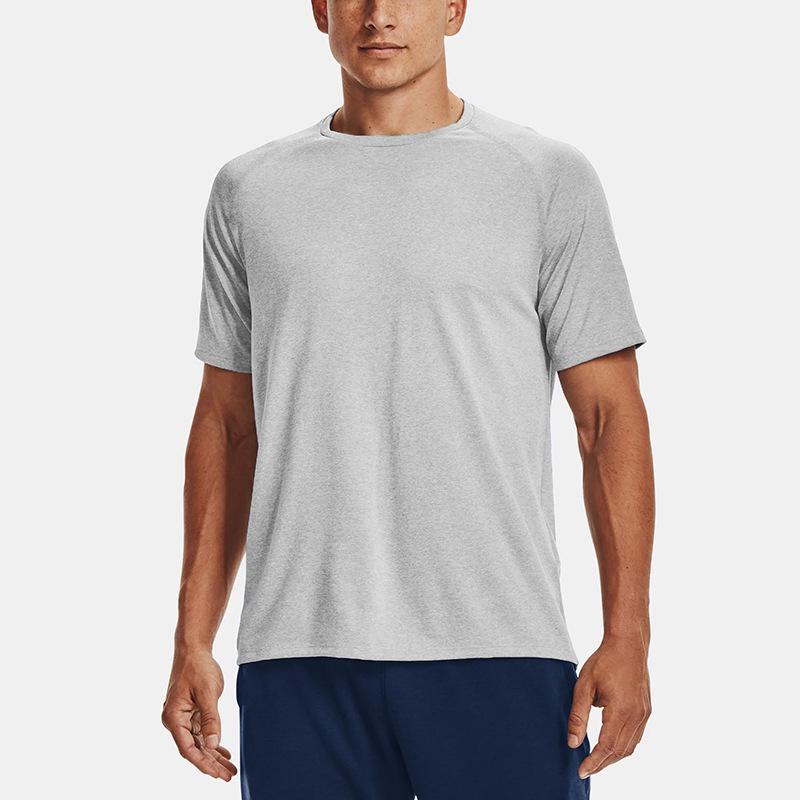 Men's Quick-Dry Round Neck T-Shirt: Breathable, Loose Fit for Spring/Summer Running, Fitness, and Casual Training.