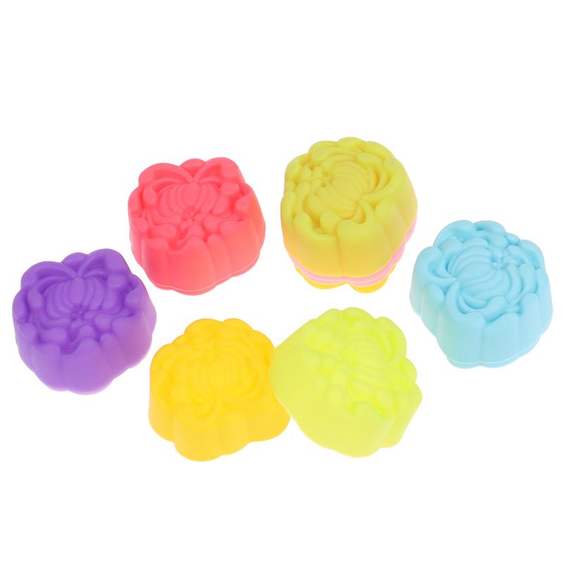 12Pcs 5Cm Daisy Shaped Jelly Pudding Mold Muffin Cake Cup Silicone Muffin Cake Molds Baking Accessories