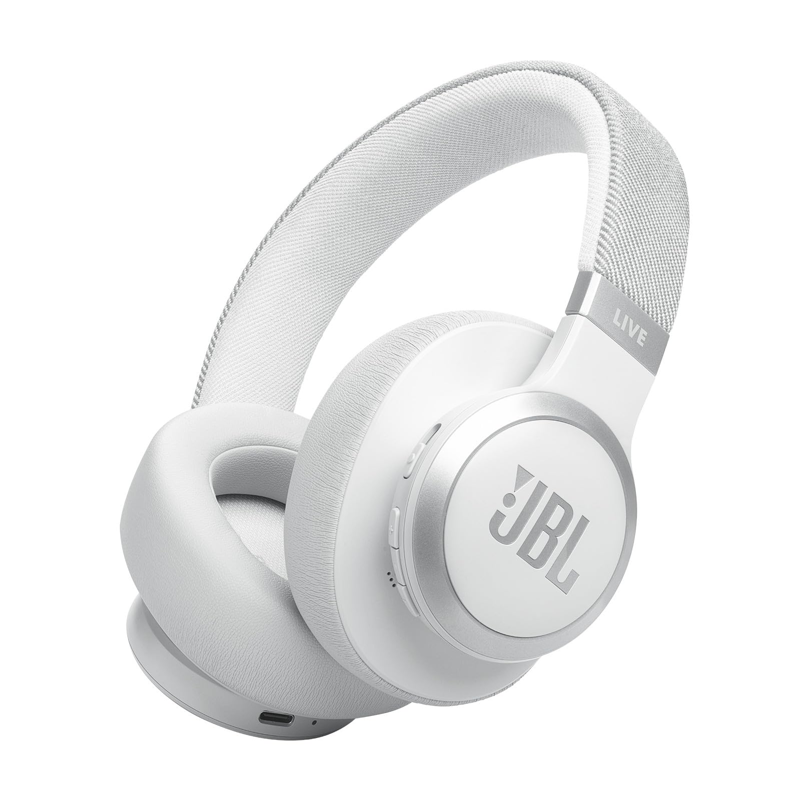 

JBL LIVE 770 NC Style/Design/Hybrid Noise Cancelling/Bluetooth Compatible/Multi-Point/Over-Ear Headphones/White/JBLLIVE770NCWHT