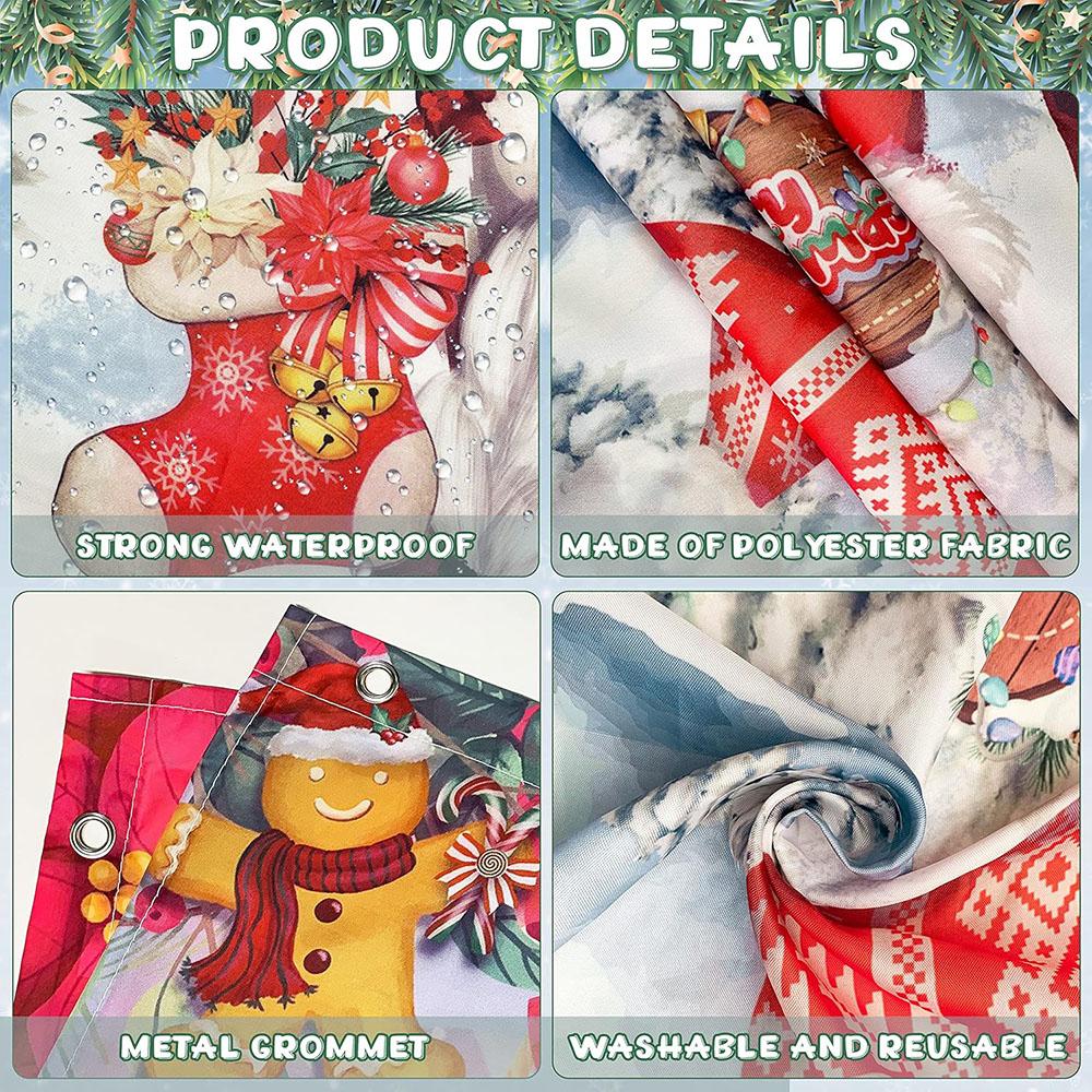 Christmas Gnome Garage Door Banner Decoration Large Garage Cover 16ft x 7ft